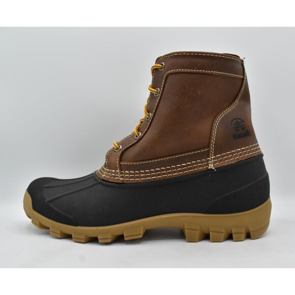 Kamik Mens Size 9 Yukon 5 Dark Brown Leather Faux Fur Lined Waterproof Boots main image 5